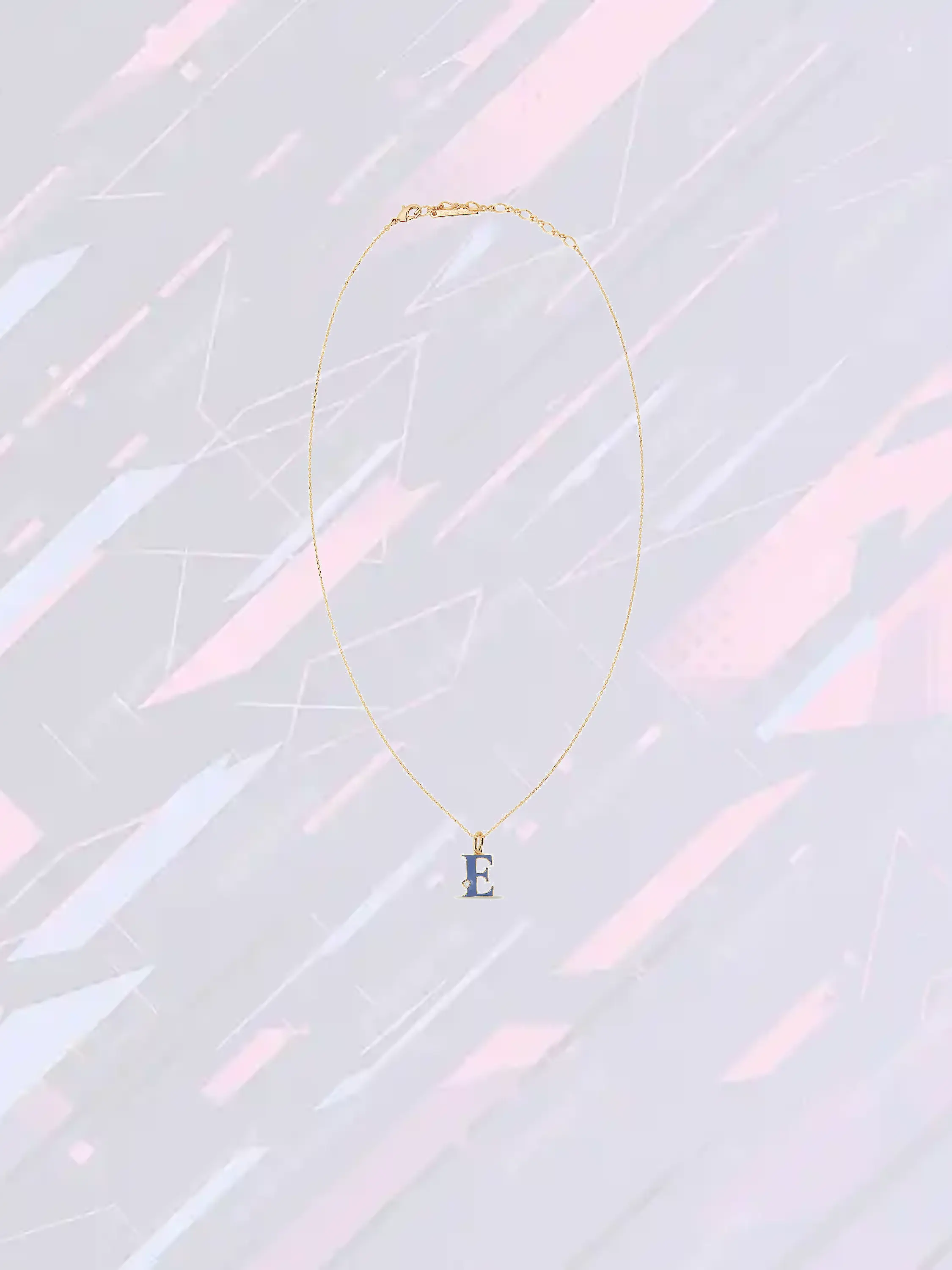 Élégant collier pendentif initiale E en édition limitée - Les Néréides