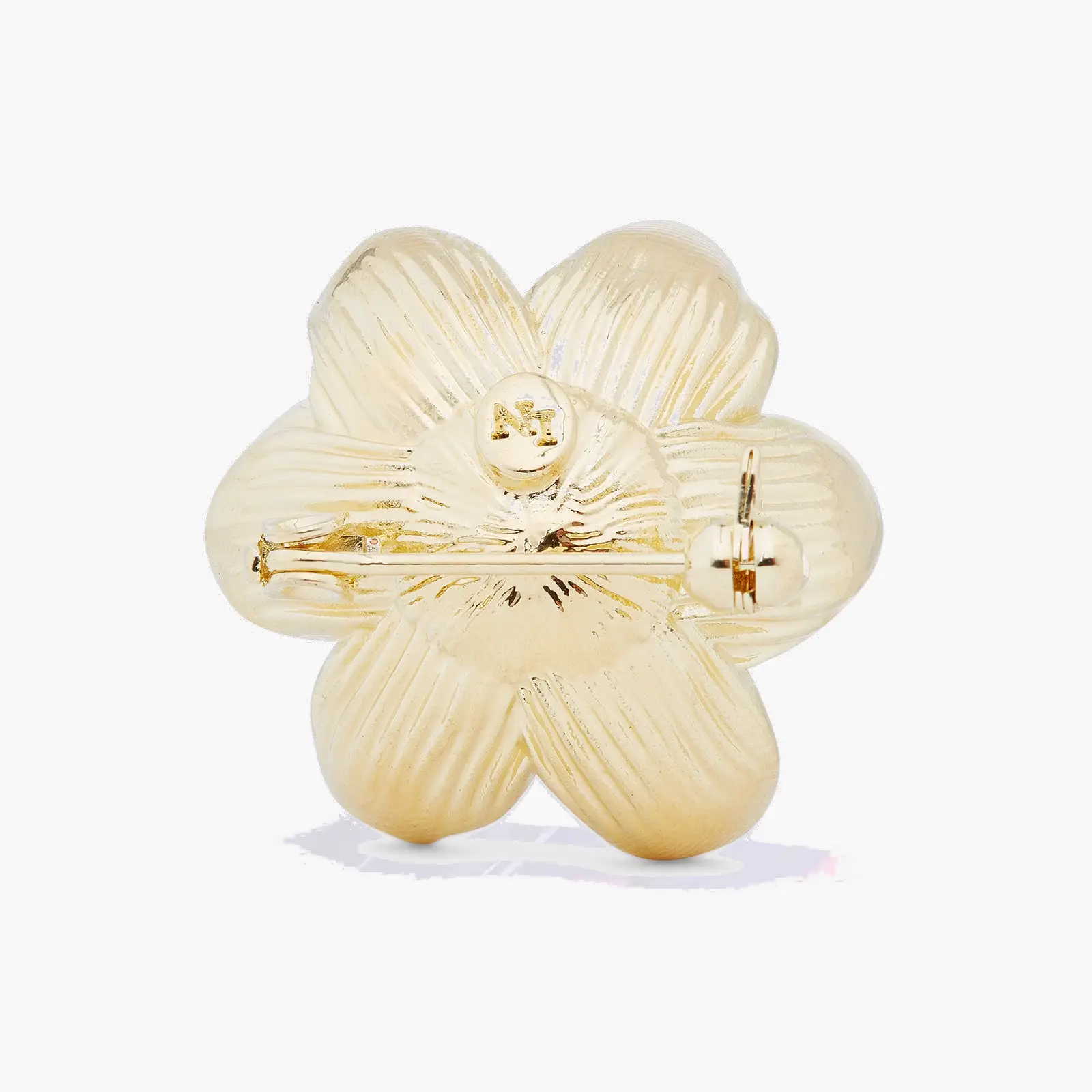 Broche Les Néréides - Scarabée Émaillé & Fleur Sylvestre en Métal Artisanal